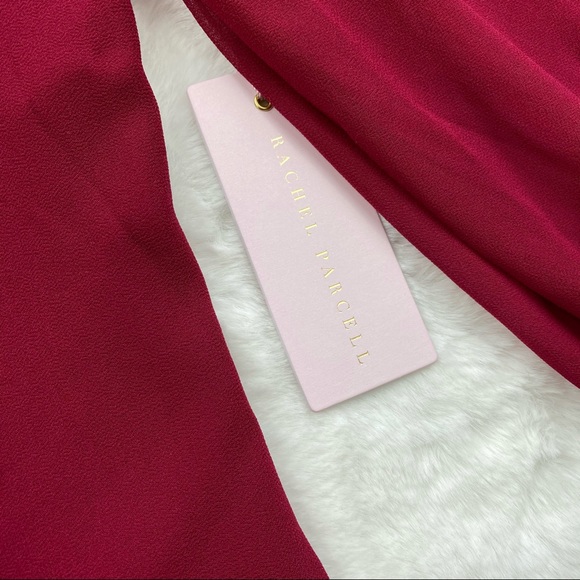 NWT Rachel Parcell Feminine Red Ruffle Top - Picture 9 of 13